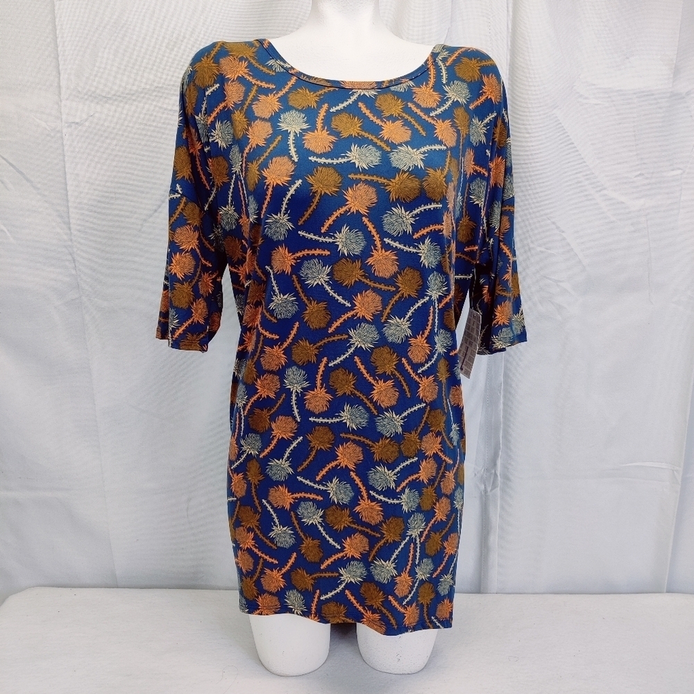 NEW LuLaRoe "Irma" Tunic Top T Tee Shirt Dress Womens Sz Large Thistle A…